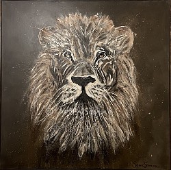 ’LIONO’ 100*100 cm acrylic/ paste/ canvas