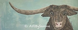 ’BULLJO’ 140*60 cm acrylic/paste/canvas