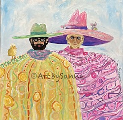 ’GRINGOS’ 56*56 cm Acrylic/canvas