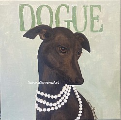 ’DOGUE’ 25*25 cm Acrylic/ canvas 1500kr (57)