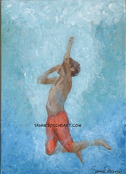 ’JUMP’ 20*30 cm Akryl/ pannå 1000kr (1)
