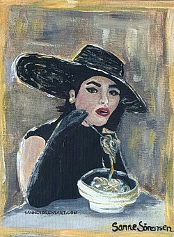 ’TRATTORIA’ 18*24 cm akryl/pannå 500kr (8)