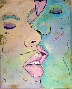 ’LIPS’ 80*100 cm Acrylic/paste/ canvas 3000kr (83)