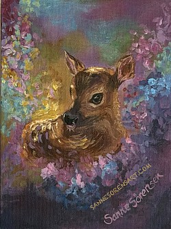 ’BAMBI’ 18*24cm Acrylic/panel/ pannå 1000kr (21)