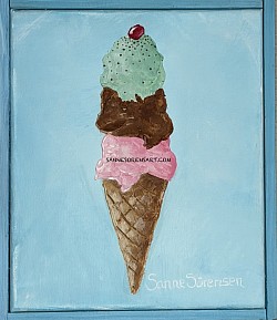 ’GELATWO’    25*30 cm Acrylic/ paste / canvas. 1500kr (66)