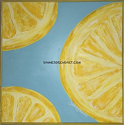 ’CITRONER’ 80*80cm akryl/pasta/ canvas 4000kr (70)